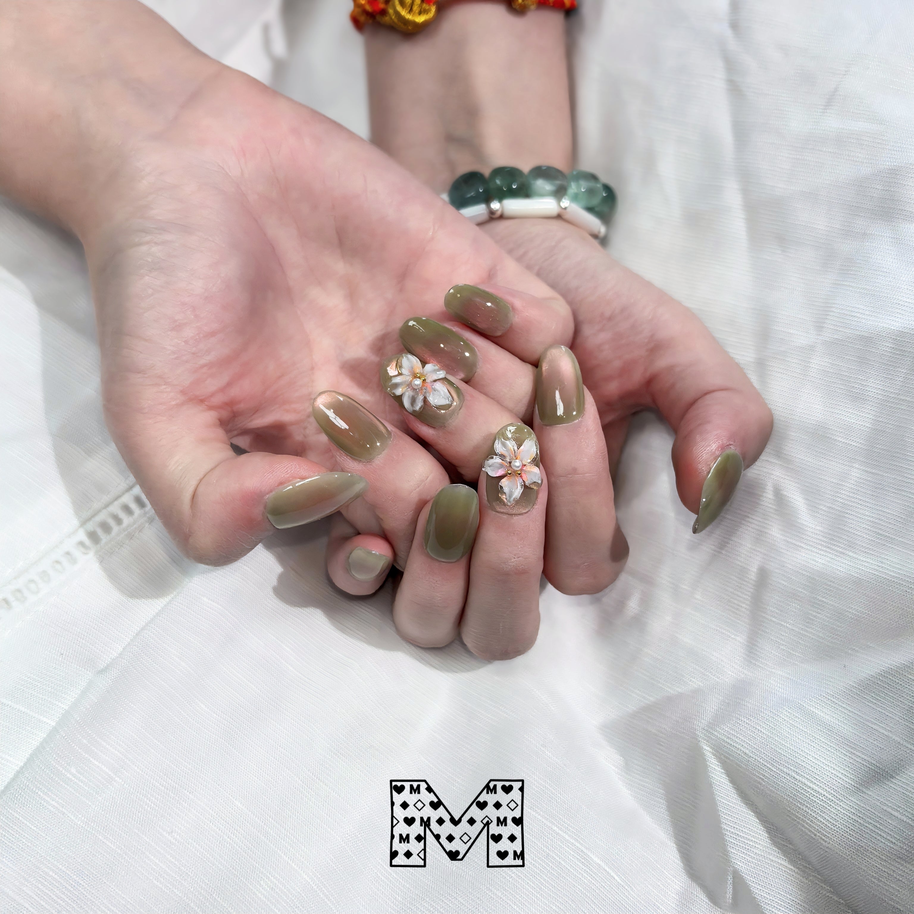 Autocollants pour ongles dégradés rose nude