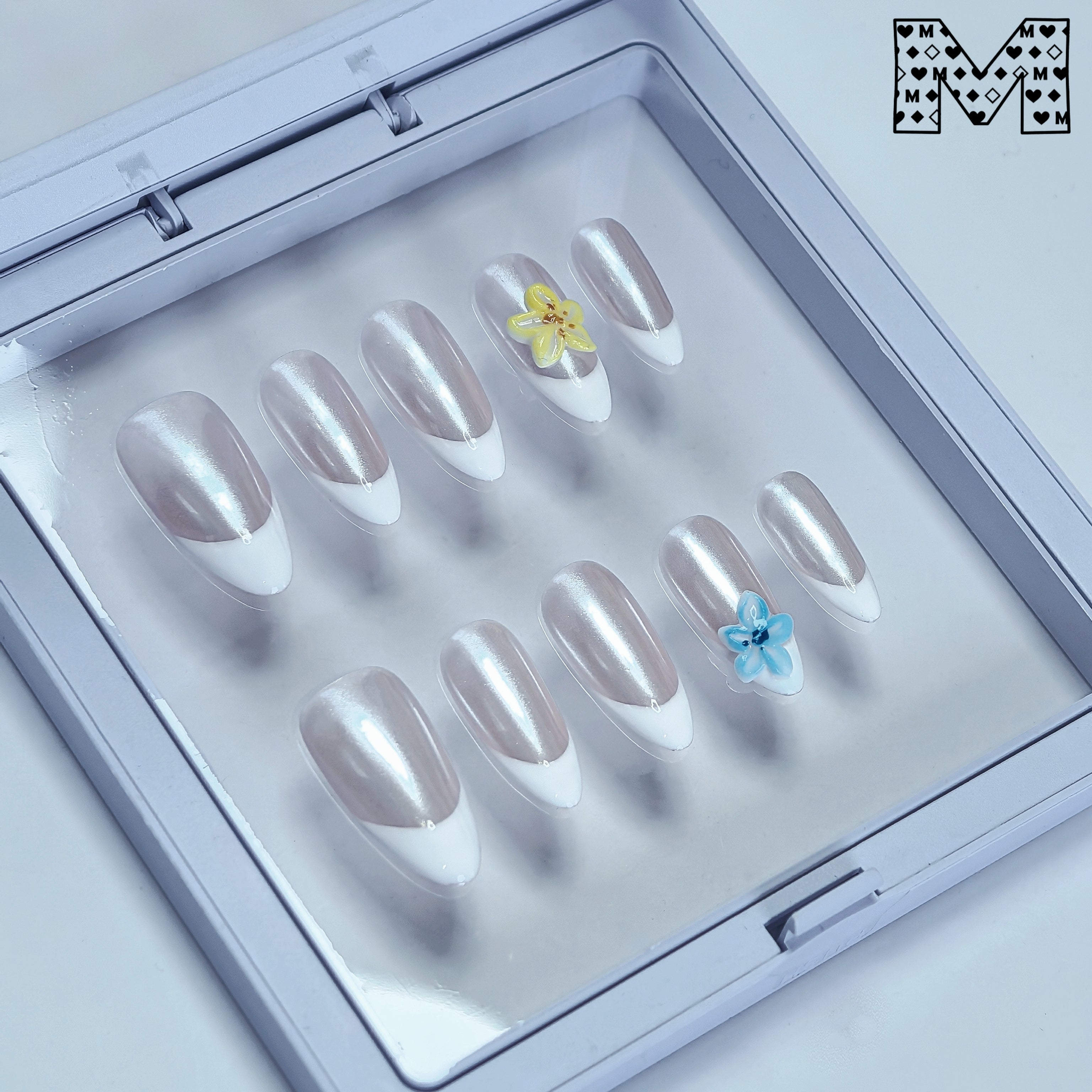 Zweifarbige Elegante Nail Art Sticker